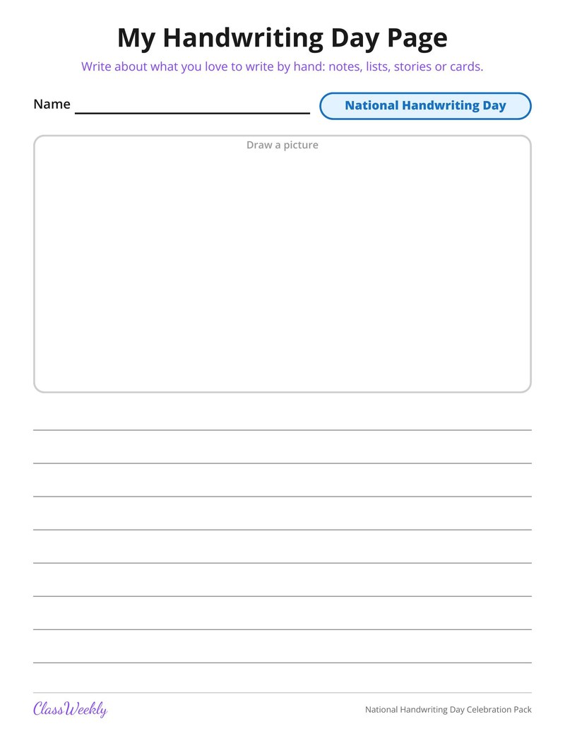 National Handwriting Day Celebration Pack - Page 2