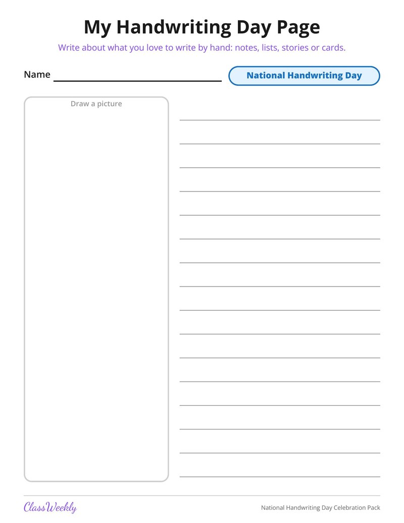 National Handwriting Day Celebration Pack - Page 3