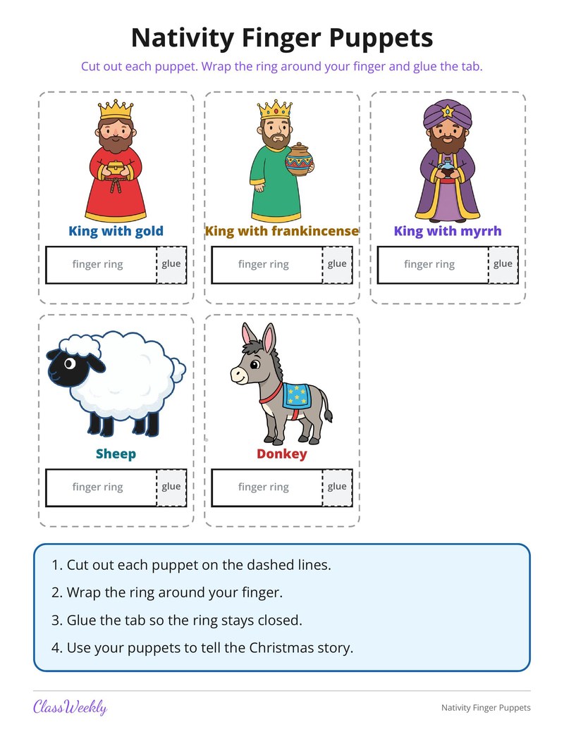 Nativity Finger Puppets - Page 2