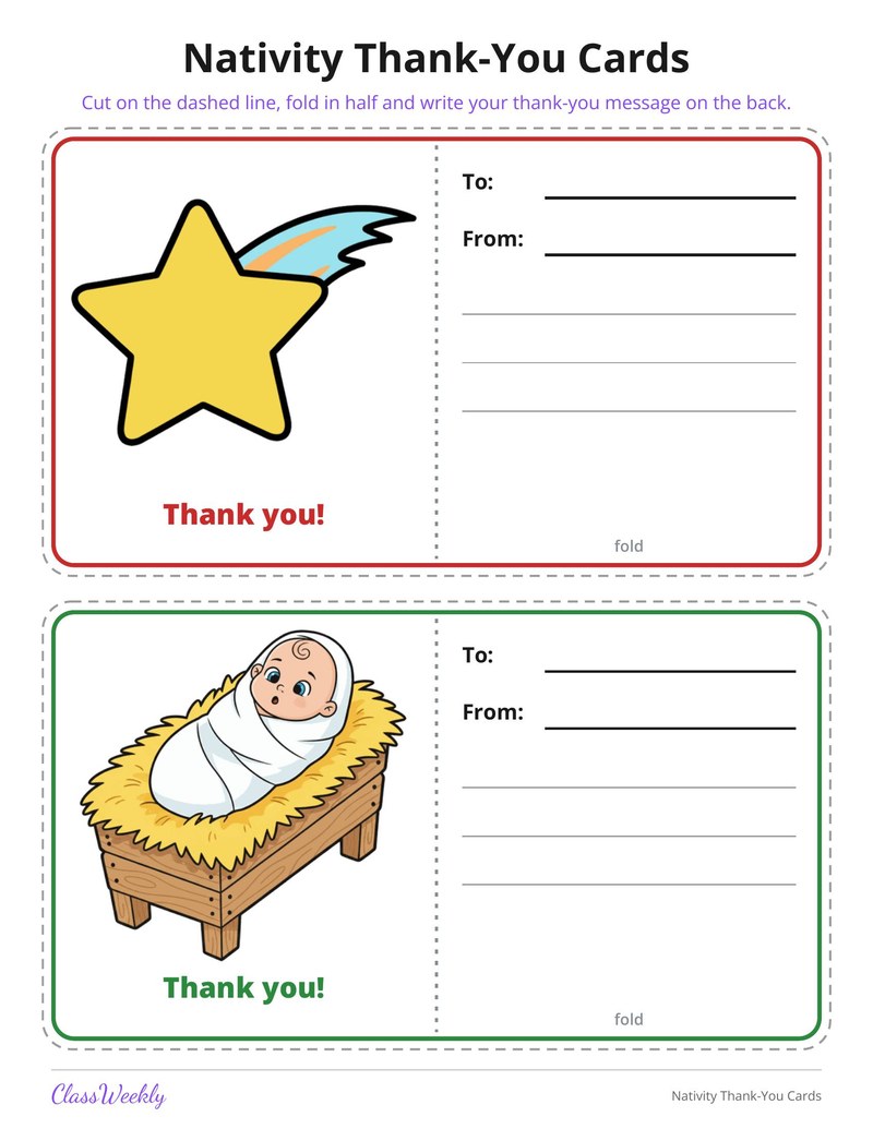 Nativity Thank-You Cards - Page 2