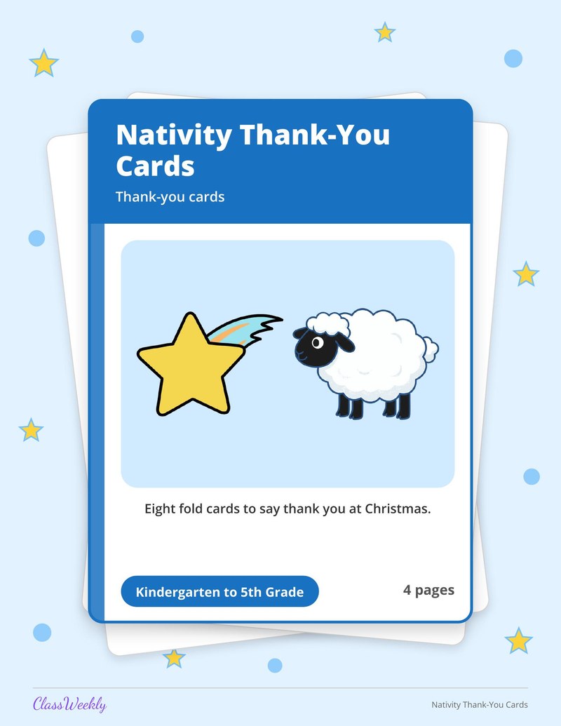 Nativity Thank-You Cards - Page 1