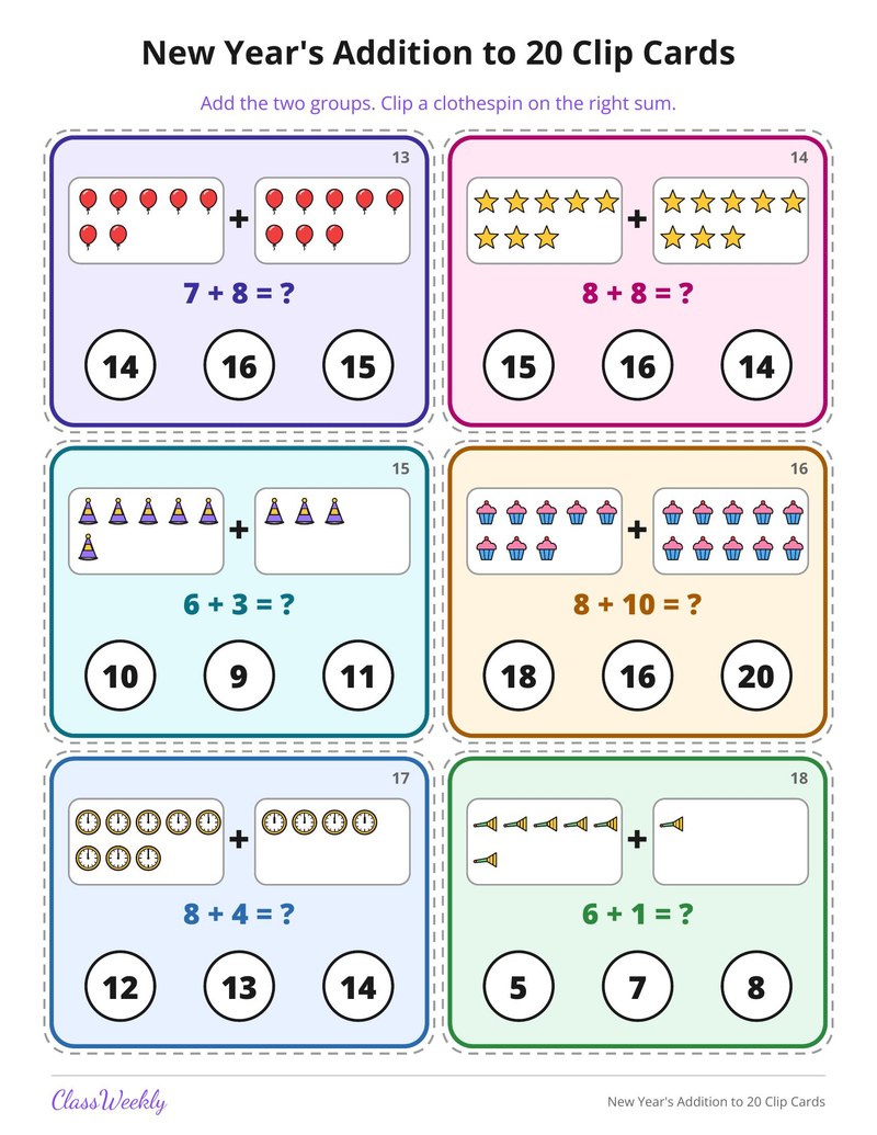 New Year's Addition to 20 Clip Cards - Page 4