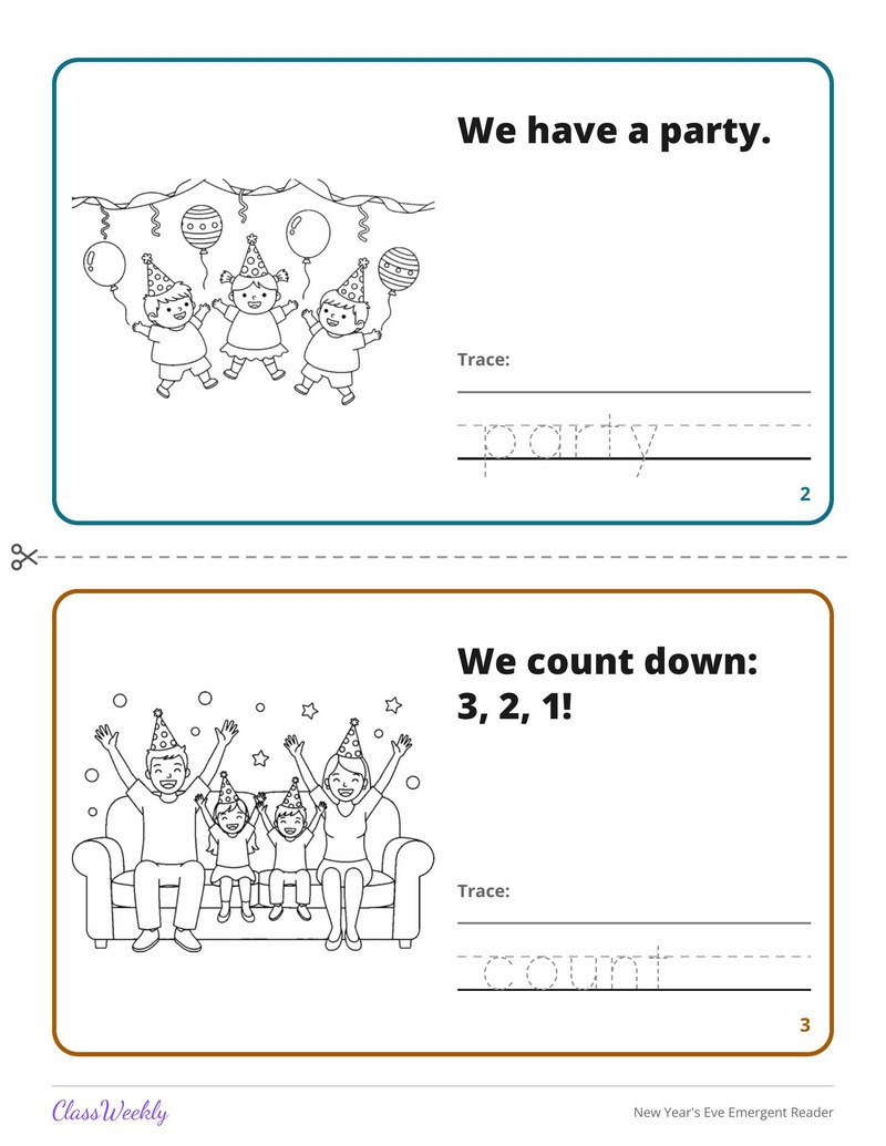 New Year's Eve Emergent Reader - Page 4