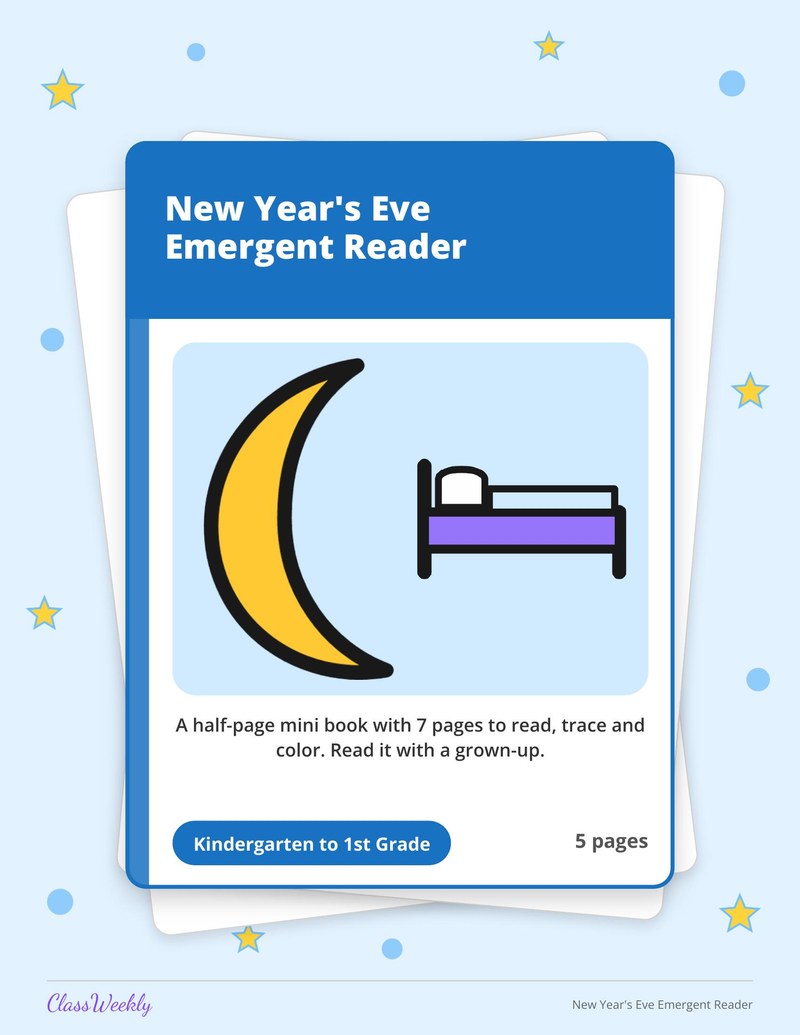 New Year's Eve Emergent Reader - Page 1