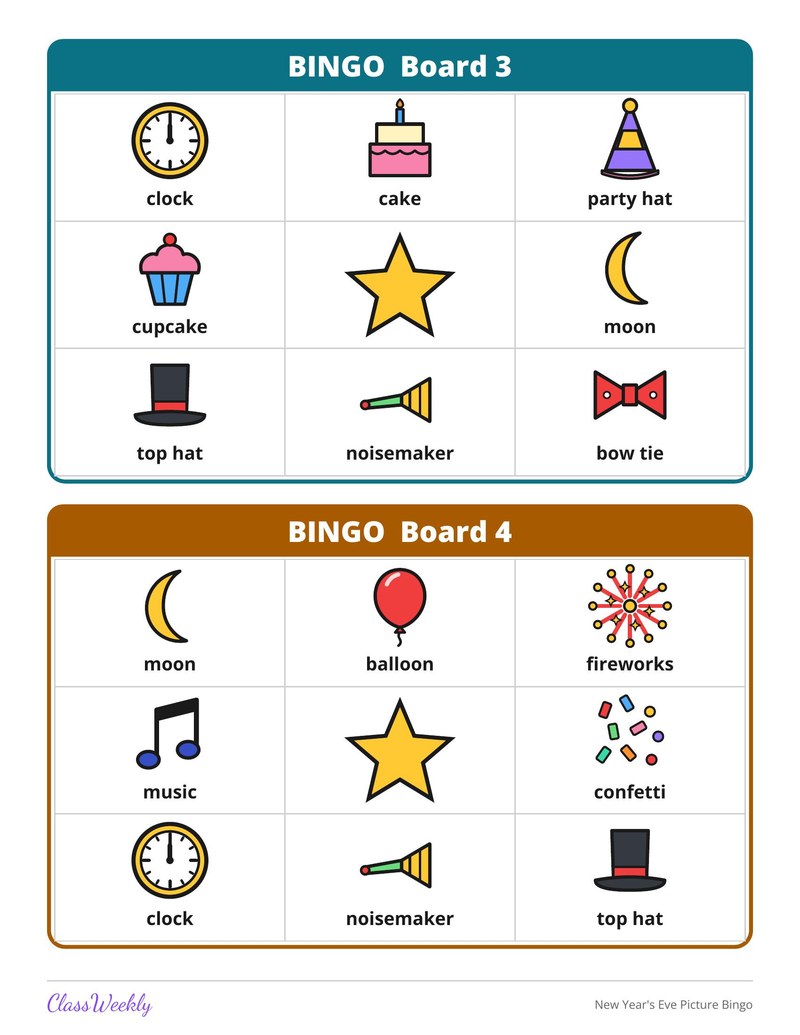 New Year's Eve Picture Bingo - Page 3