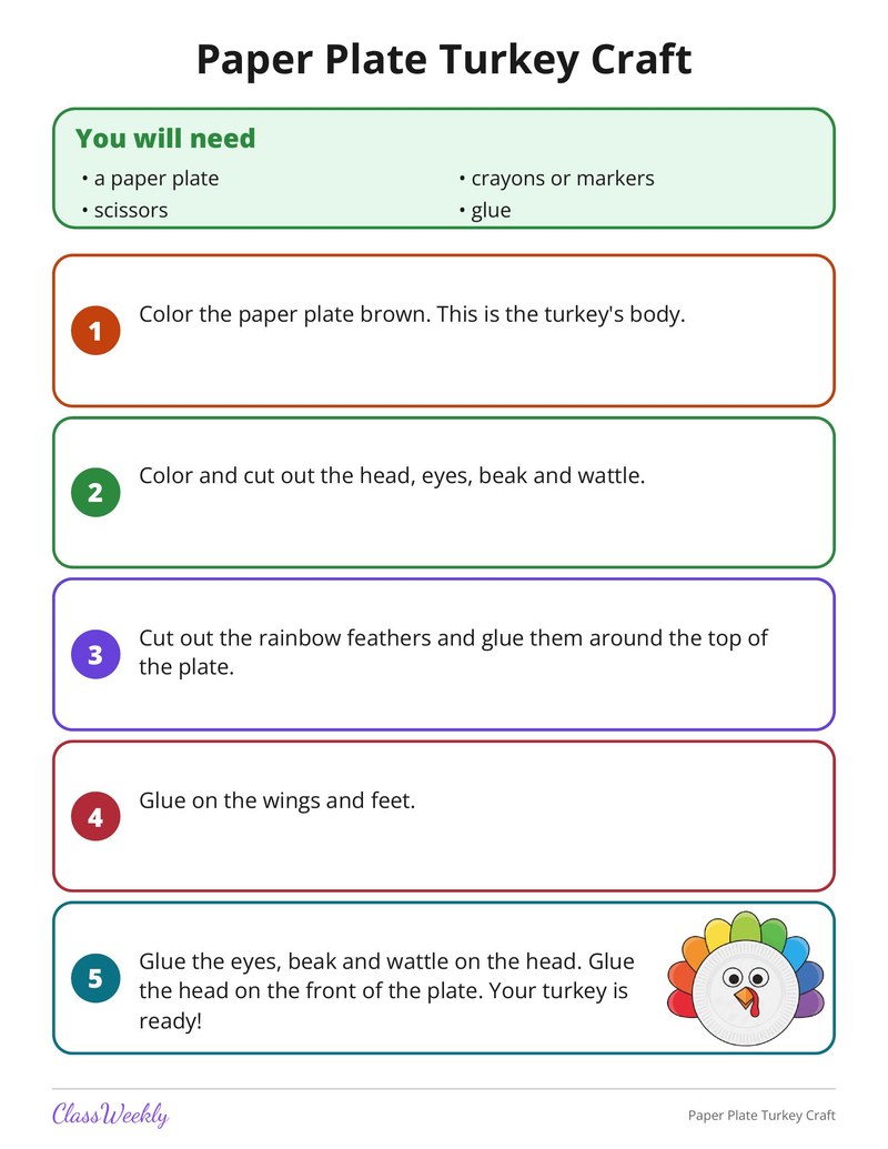 Paper Plate Turkey Craft - Page 2