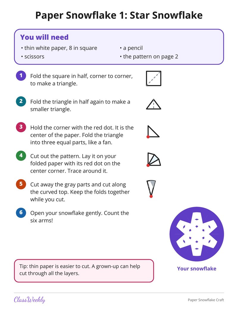 Paper Snowflake Craft - Page 2