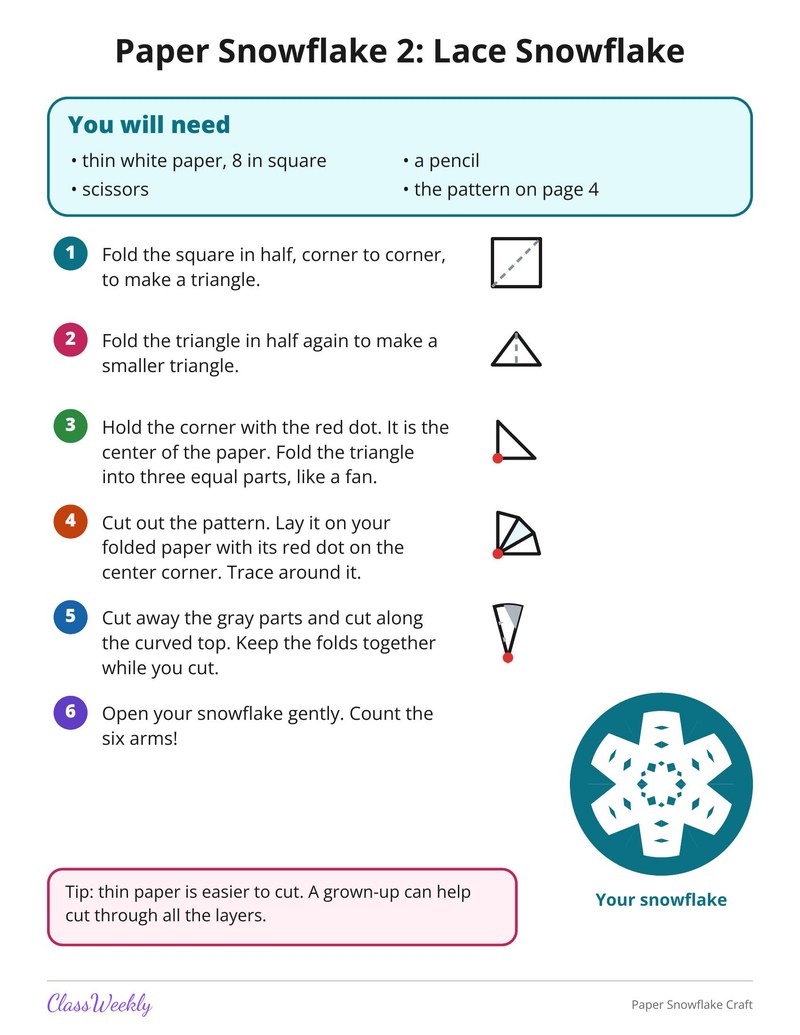Paper Snowflake Craft - Page 4