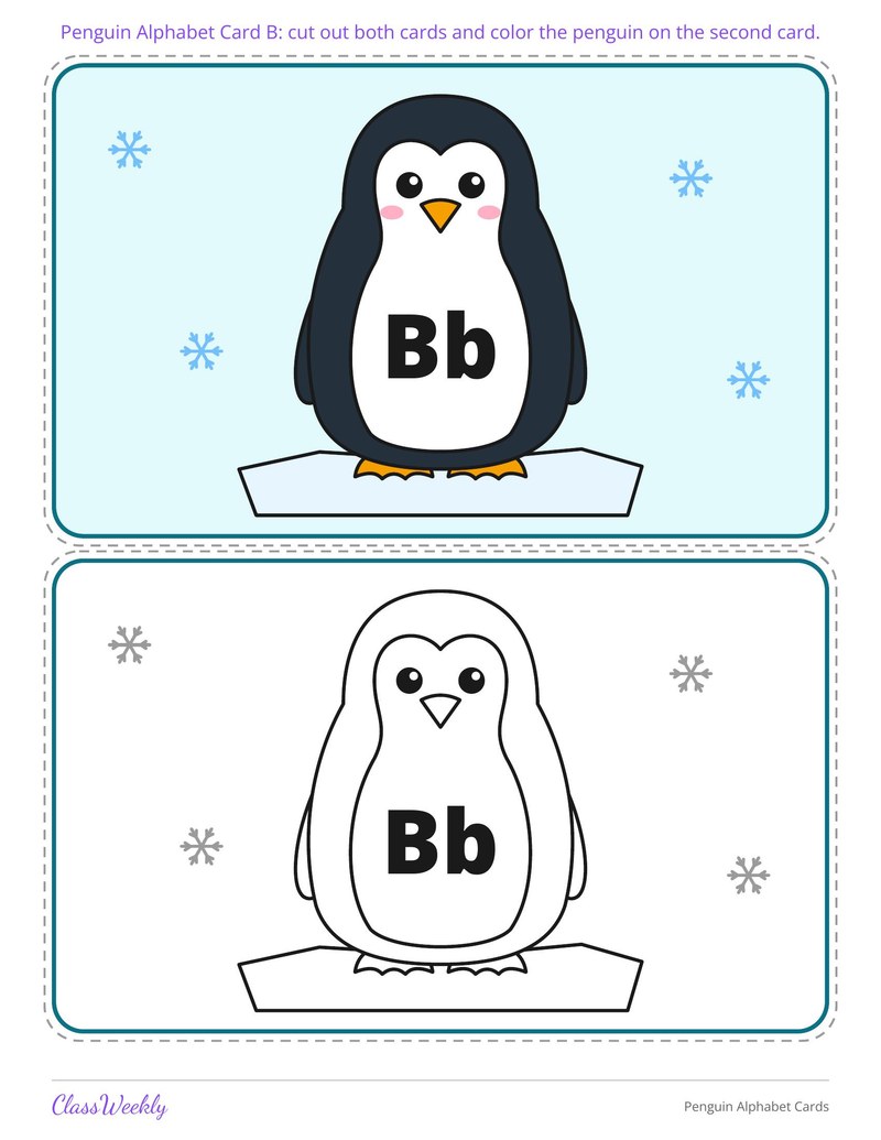 Penguin Alphabet Cards - Page 3