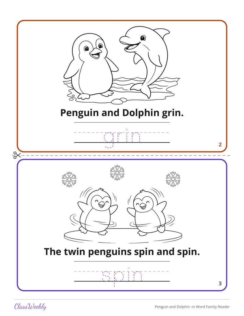 Penguin and Dolphin -in Word Family Reader - Page 3