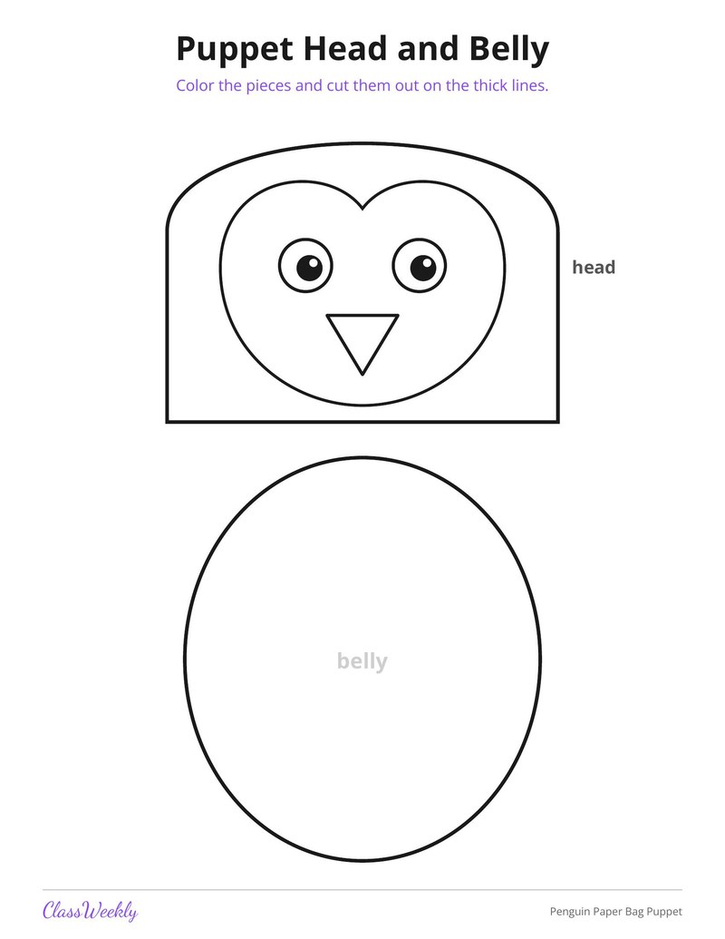 Penguin Paper Bag Puppet - Page 3