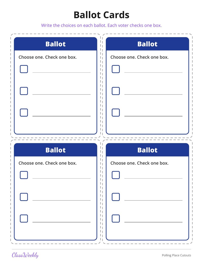 Polling Place Cutouts