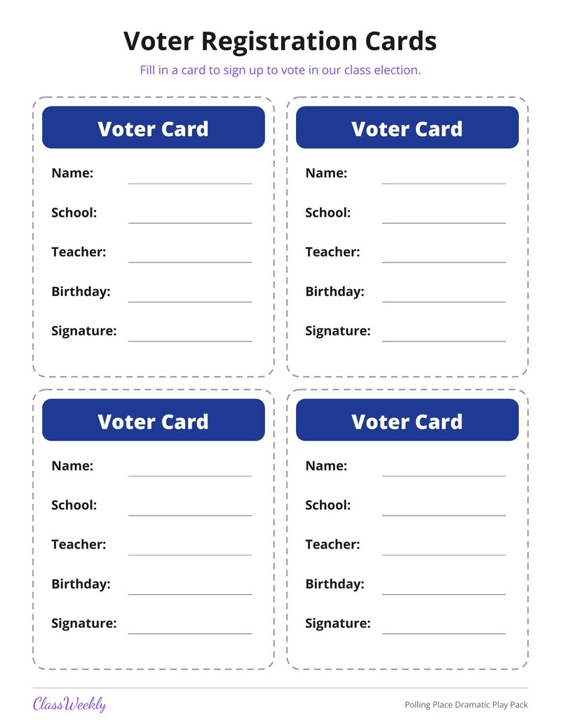 Polling Place Dramatic Play Pack - Page 4