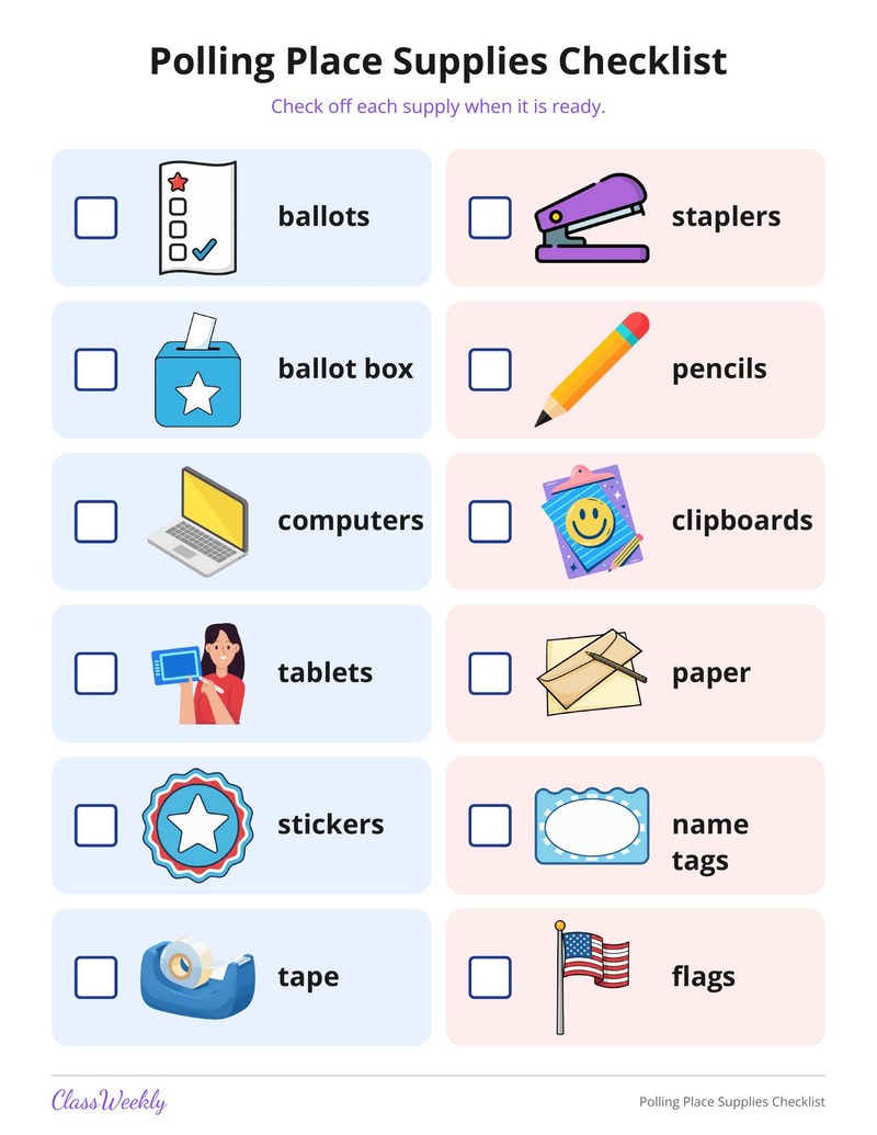 Polling Place Supplies Checklist - Page 3