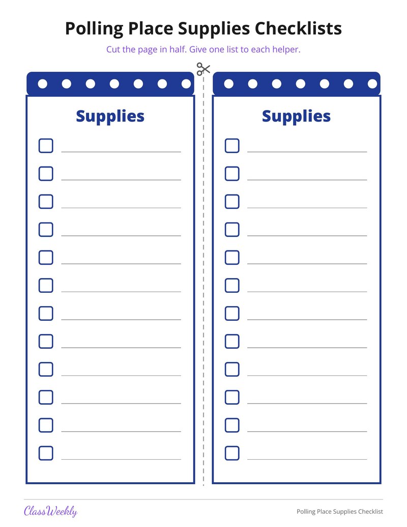 Polling Place Supplies Checklist - Page 4