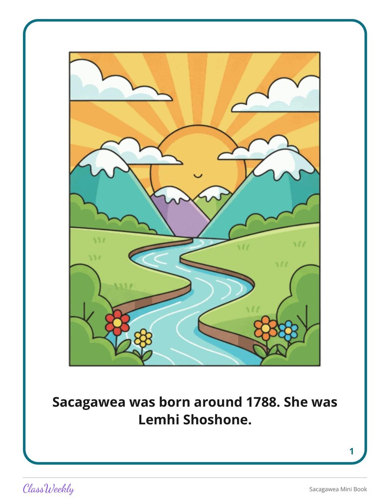 Sacagawea Mini Book - Page 2