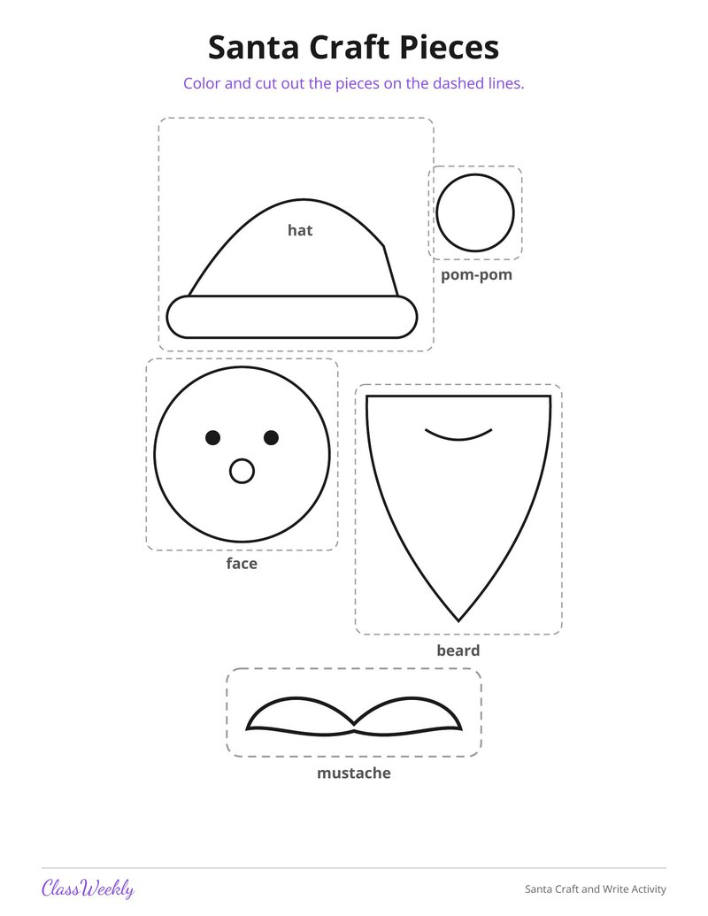 Santa Craft and Write Activity - Page 3