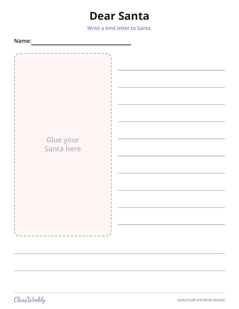 Santa Craft and Write Activity - Page 4