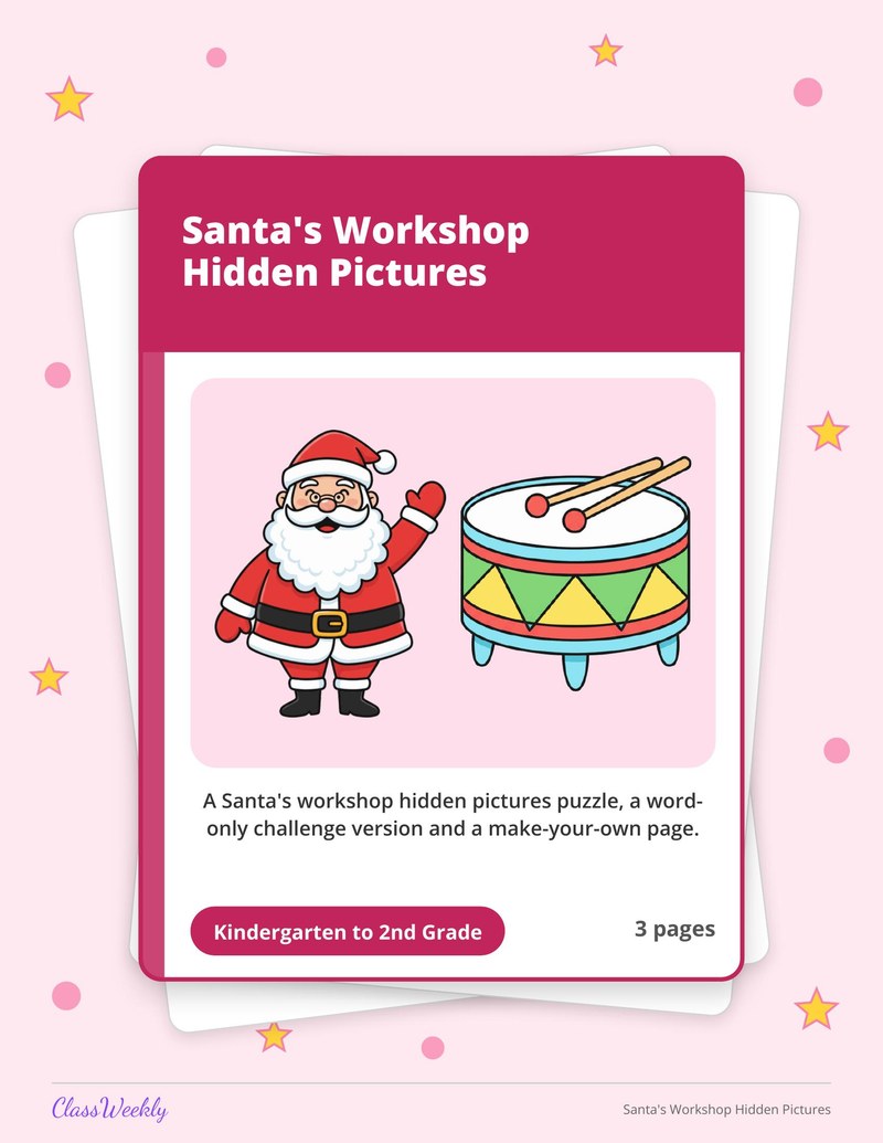 Santa's Workshop Hidden Pictures - Page 1