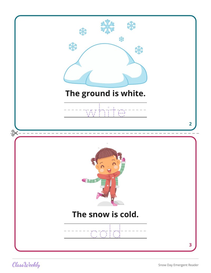 Snow Day Emergent Reader - Page 3