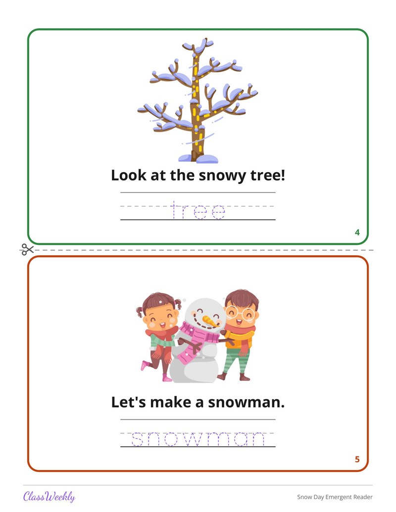 Snow Day Emergent Reader - Page 4