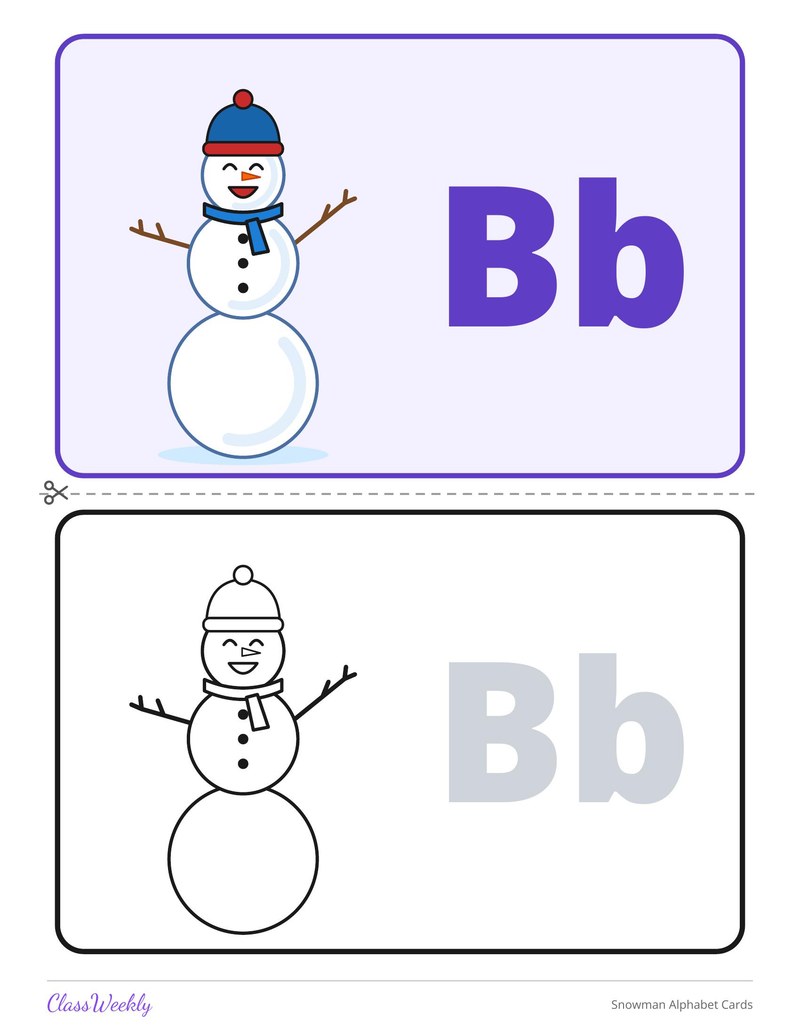 Snowman Alphabet Cards - Page 3