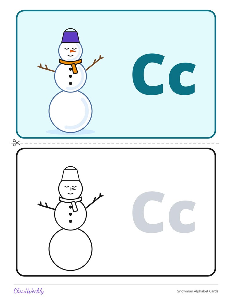 Snowman Alphabet Cards - Page 4