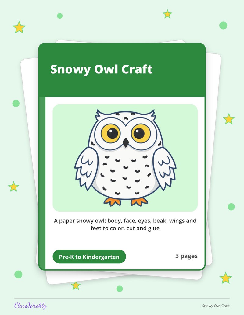 Snowy Owl Craft - Page 1