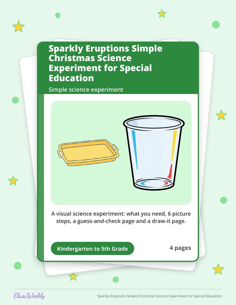 Sparkly Eruptions Simple Christmas Science Experiment for Special Education - Page 1