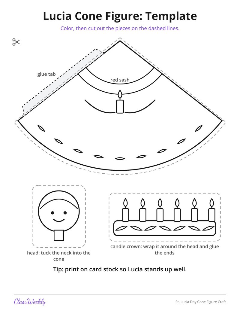St. Lucia Day Cone Figure Craft - Page 2