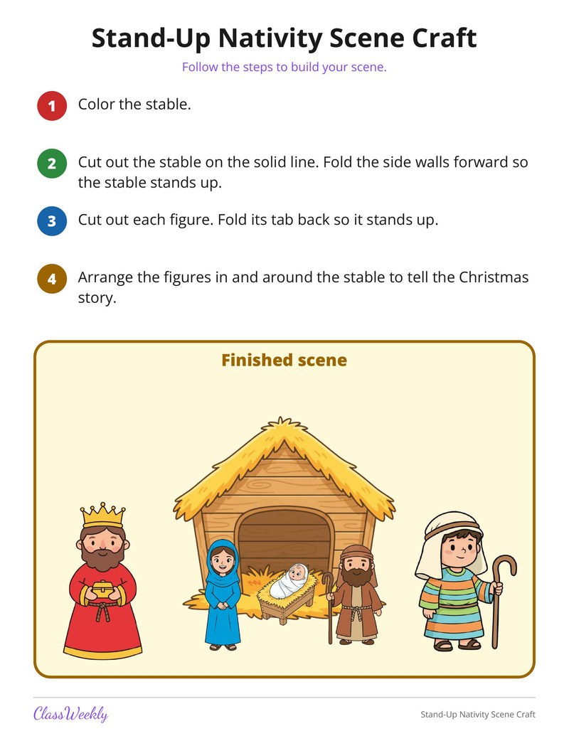Stand-Up Nativity Scene Craft - Page 2