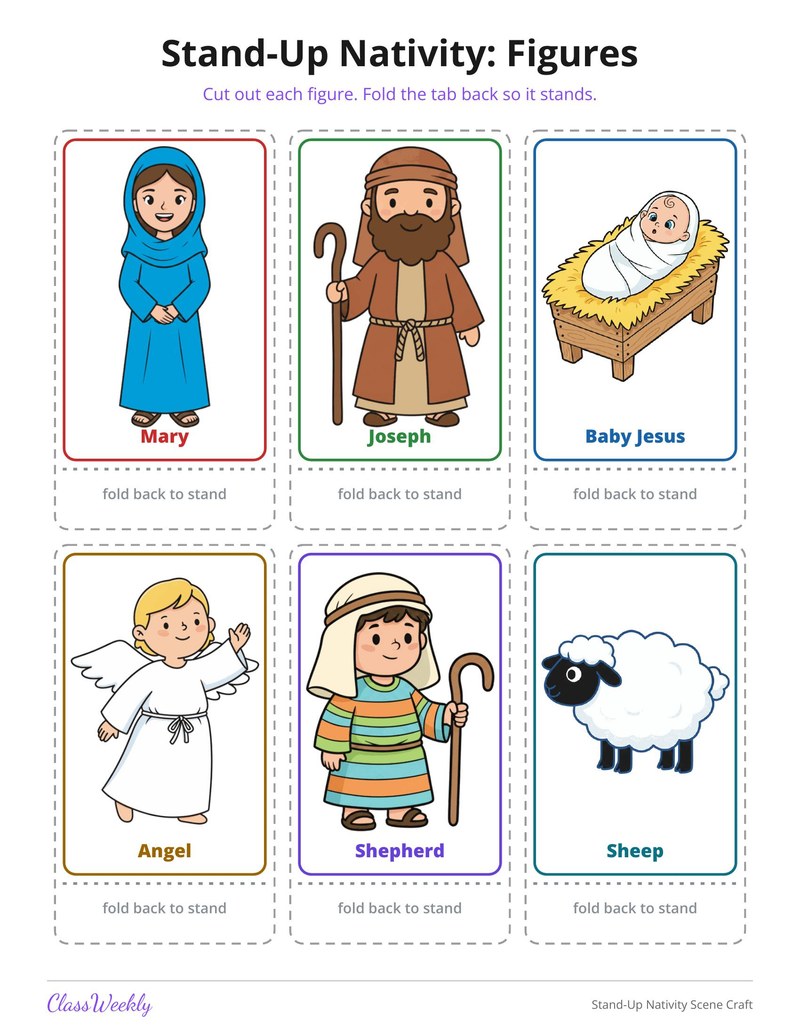 Stand-Up Nativity Scene Craft - Page 4