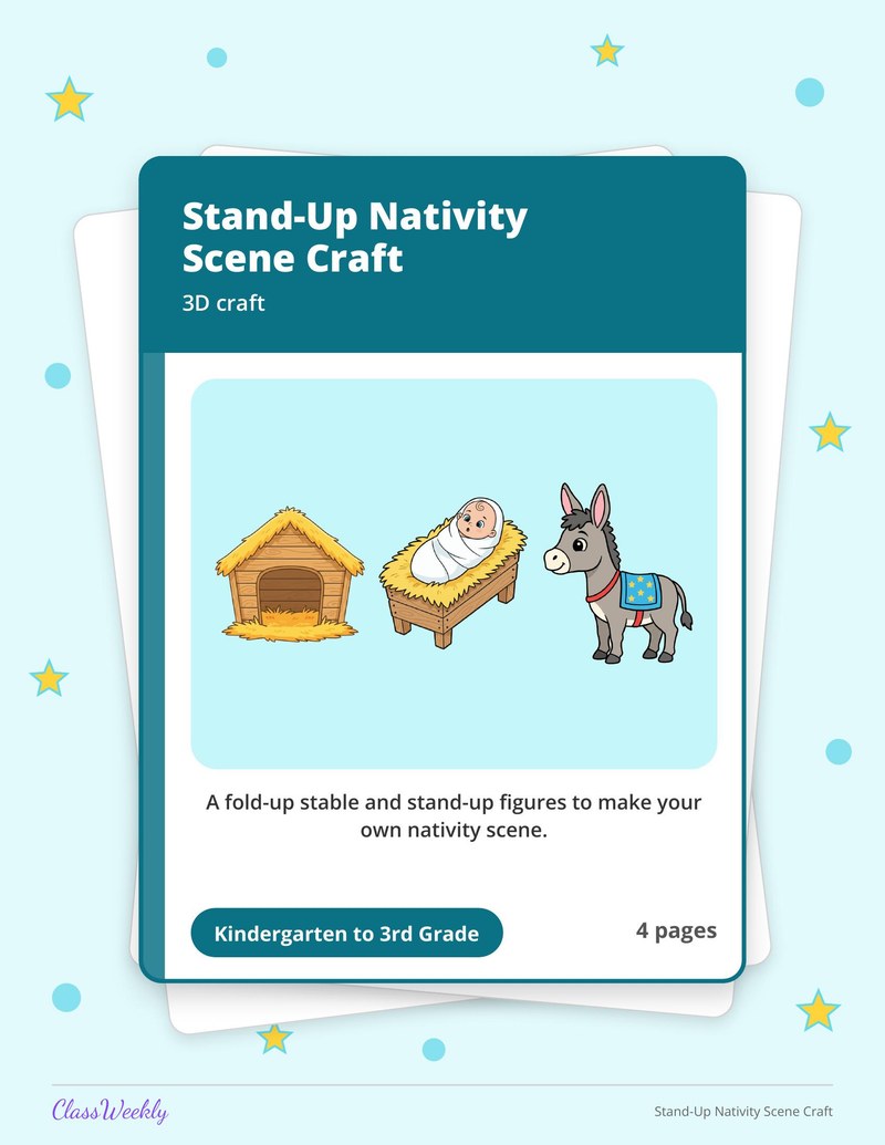 Stand-Up Nativity Scene Craft - Page 1