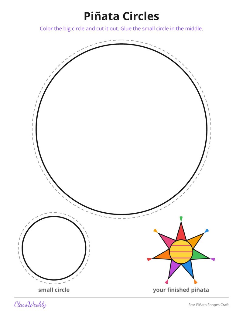 Star Piñata Shapes Craft - Page 3