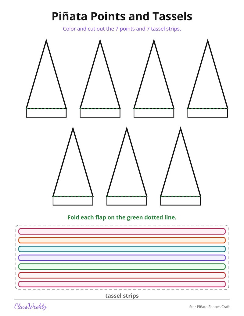 Star Piñata Shapes Craft - Page 4