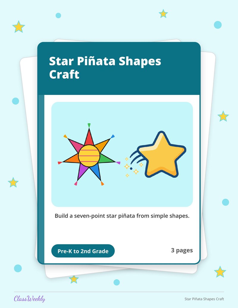 Star Piñata Shapes Craft - Page 1