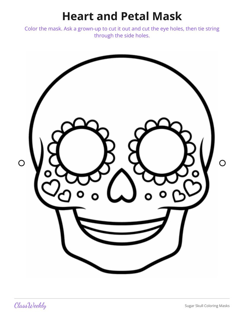 Sugar Skull Coloring Masks