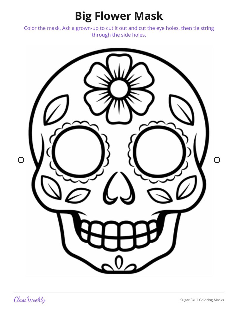 Sugar Skull Coloring Masks