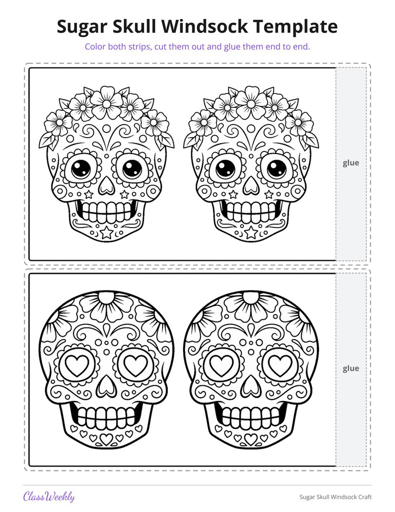 Sugar Skull Windsock Craft - Page 2