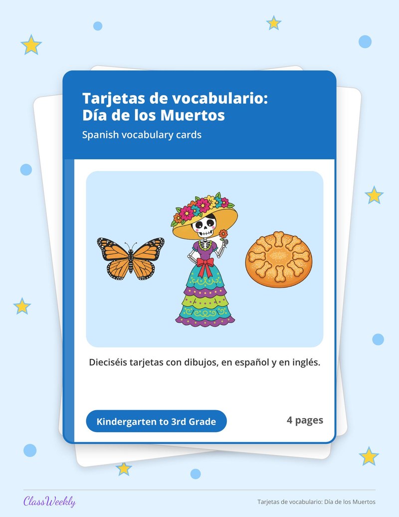 Tarjetas de vocabulario: Día de los Muertos - Page 1