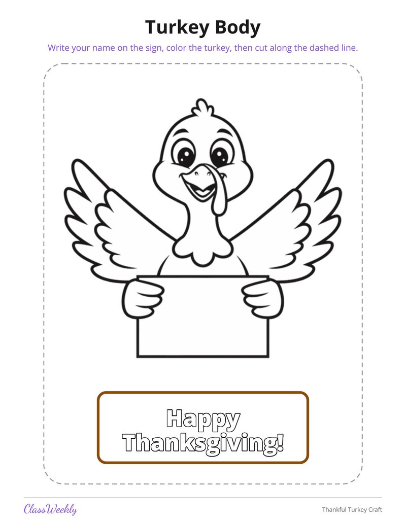 Thankful Turkey Craft