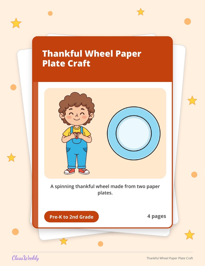 Thankful Wheel Paper Plate Craft - Page 1
