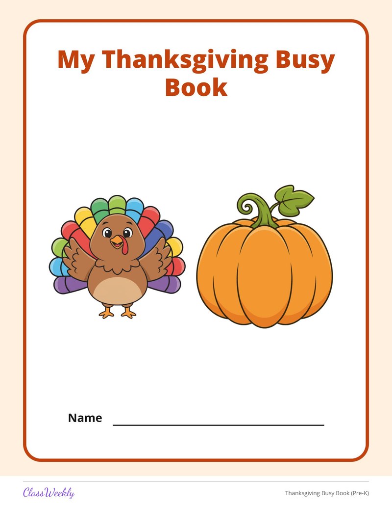 Thanksgiving Busy Book (Pre-K)