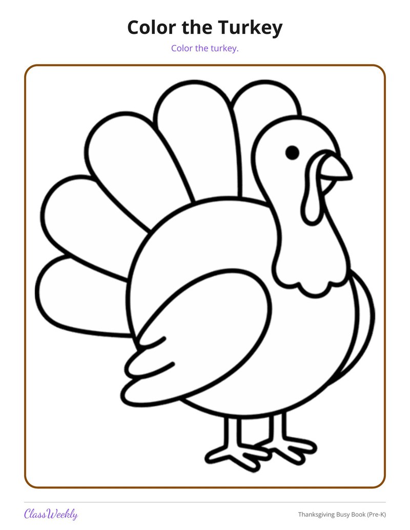 Thanksgiving Busy Book (Pre-K)