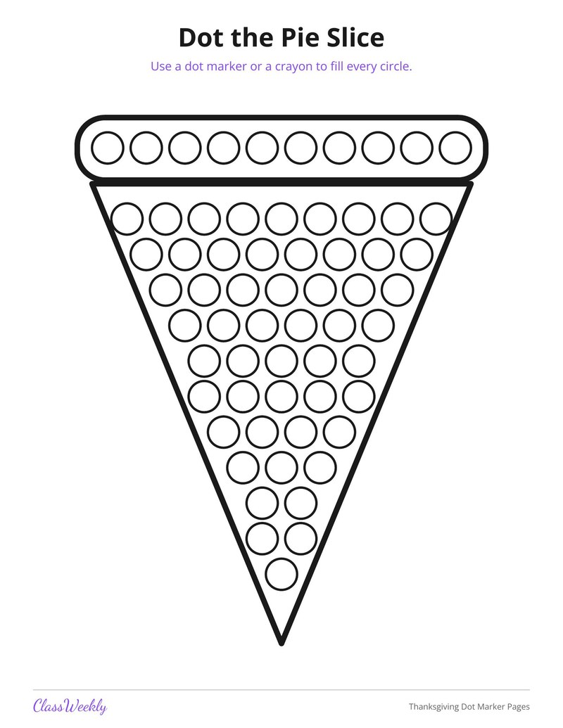 Thanksgiving Dot Marker Pages