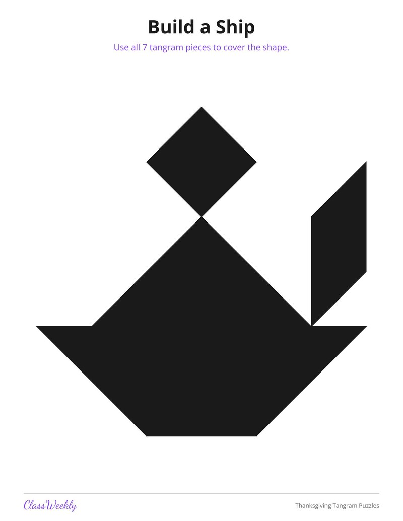 Thanksgiving Tangram Puzzles - Page 4