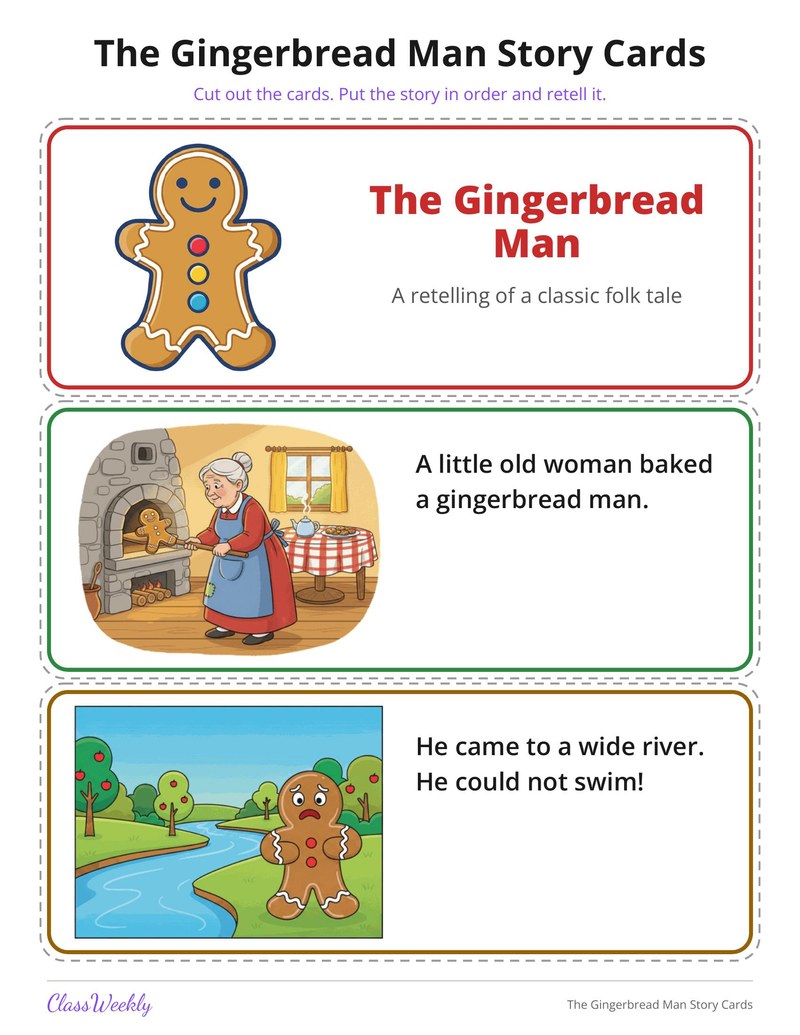 The Gingerbread Man Story Cards - Page 2