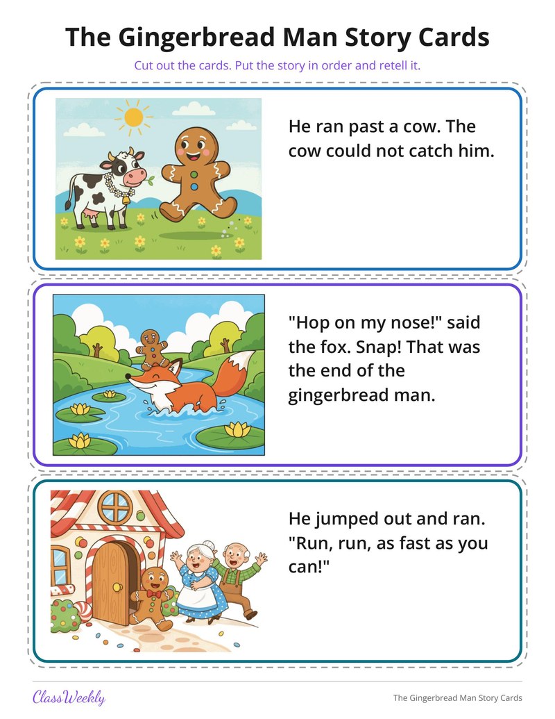 The Gingerbread Man Story Cards - Page 3