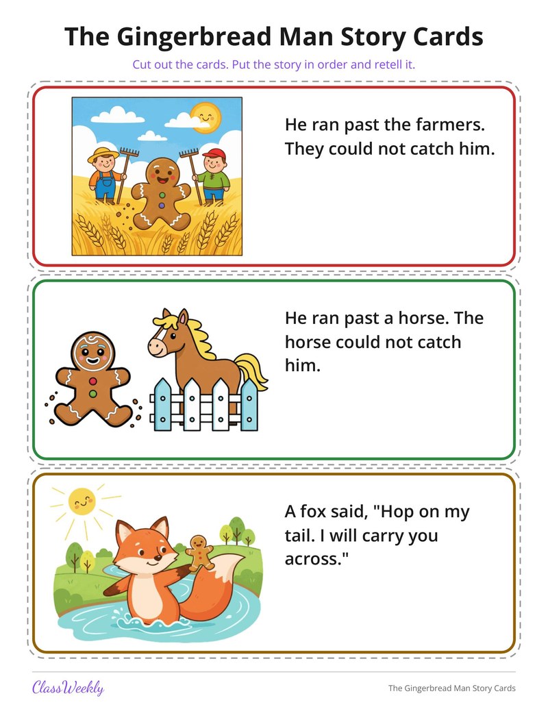 The Gingerbread Man Story Cards - Page 4