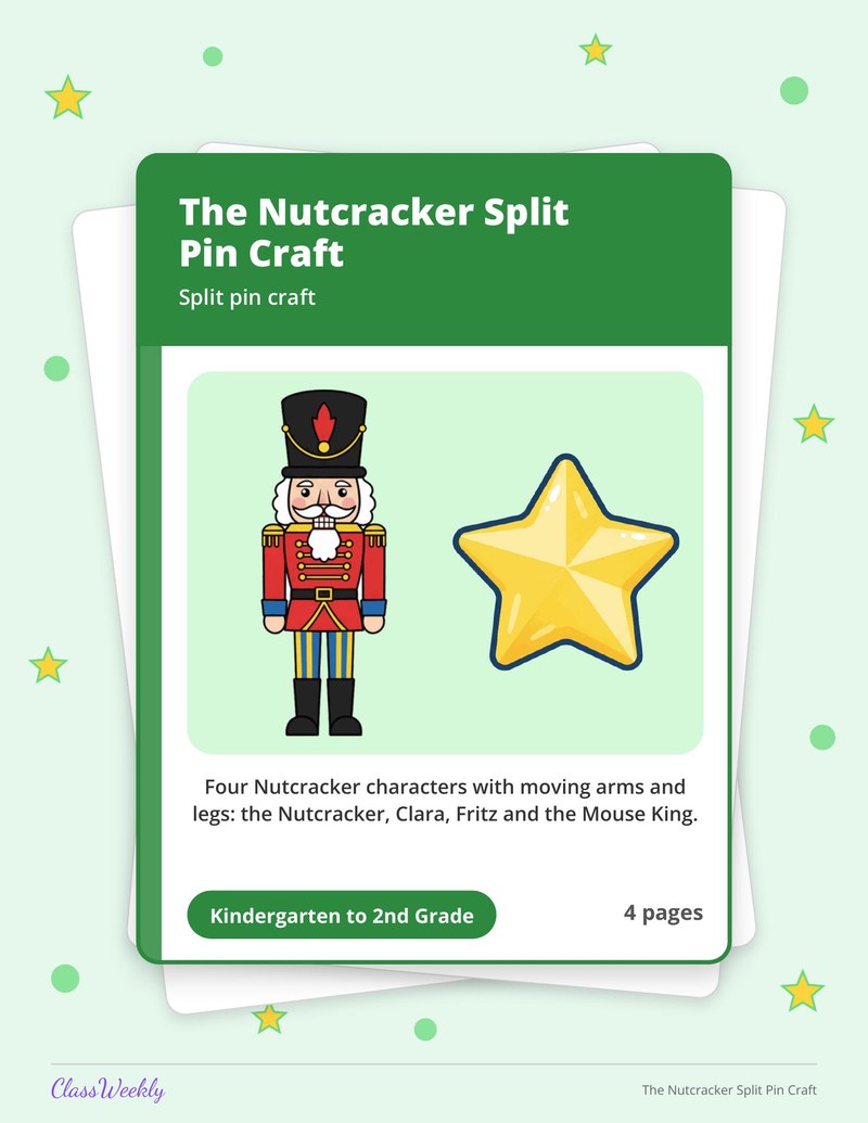 The Nutcracker Split Pin Craft - Page 1